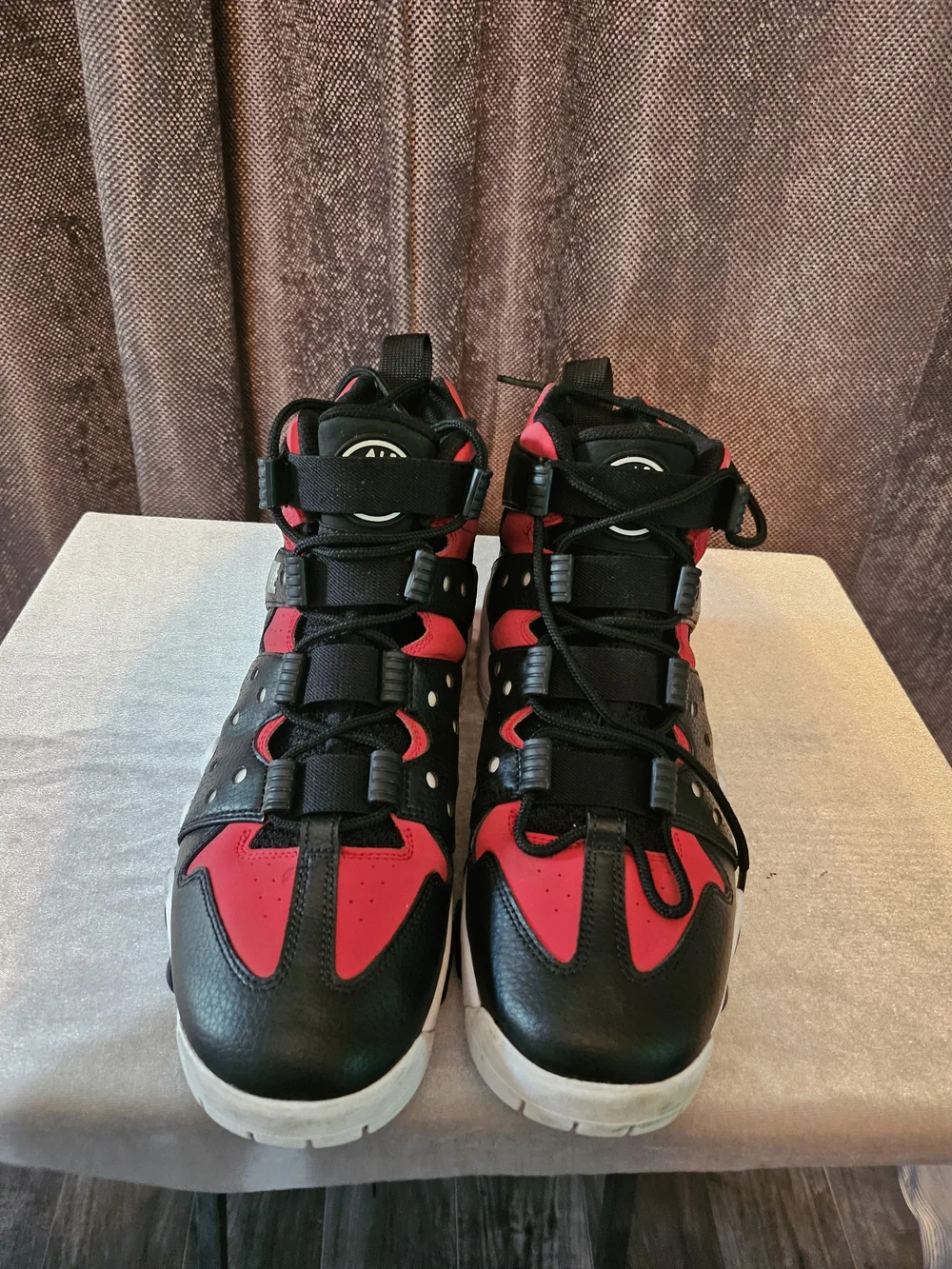Men's Nike Air Max 2 CB 94 Black, White and Red High-Top Sneakers